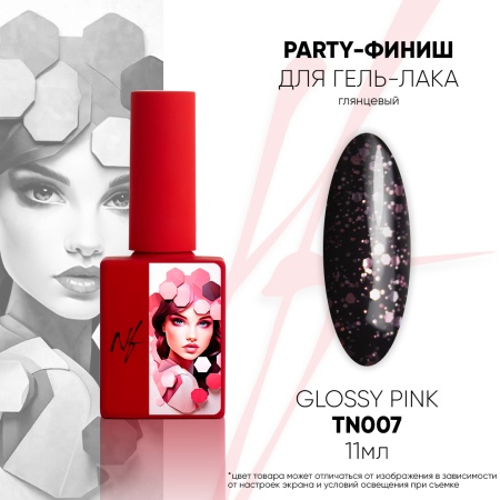 PARTY TOP PINK GLOSSY